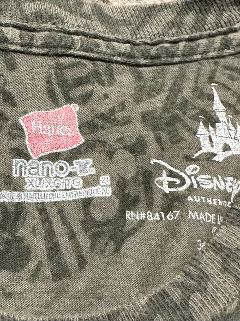 DISNEYLAND Resort Tee Shirt Disney Parks Extra-Large Olive Green Graphic Tee